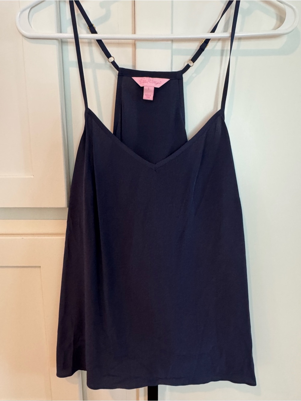 Lilly Pulitzer Navy Silk Tank